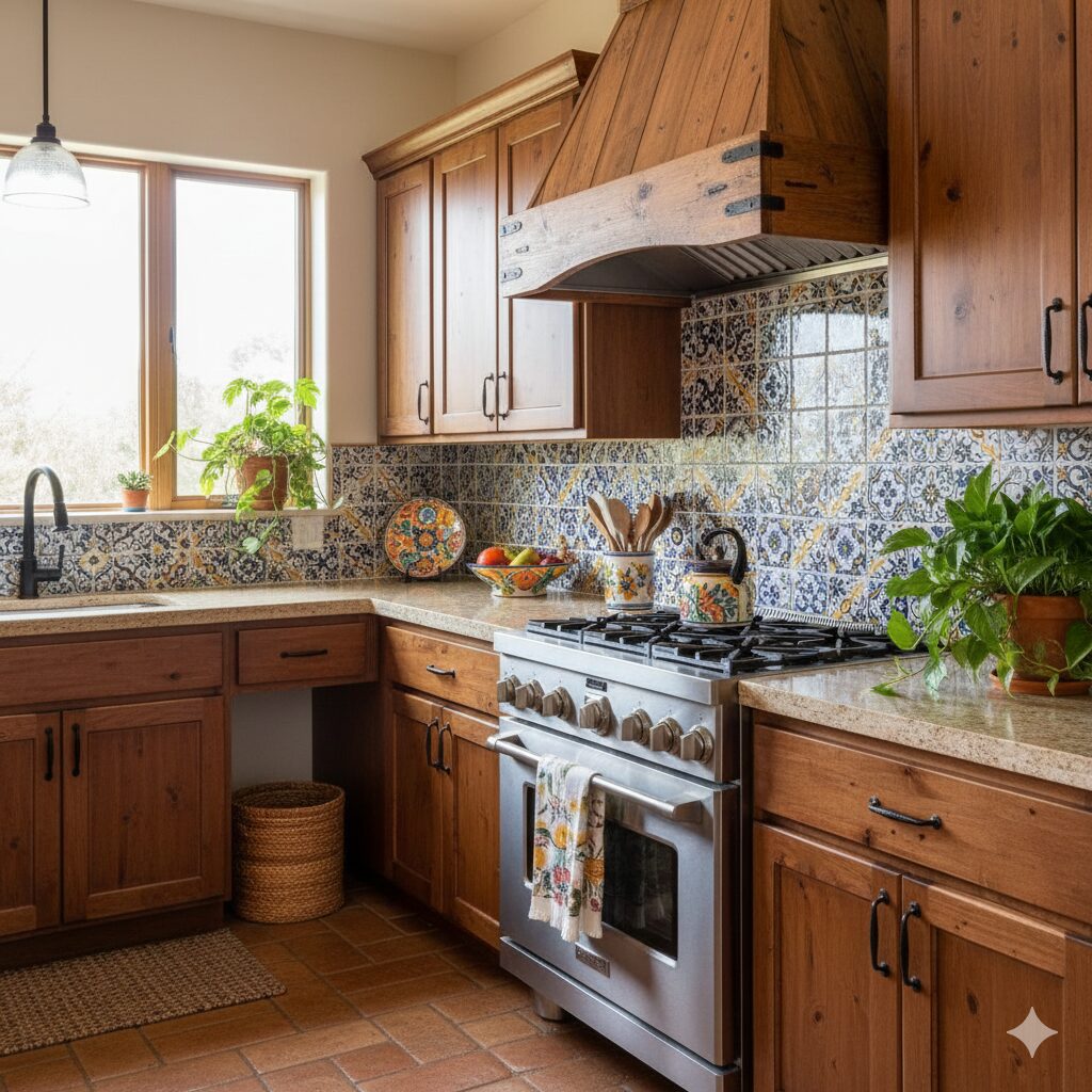 Imagine stepping into a Mexican tiles in kitchen that feels like Mexico's lively streets. It's filled with rich culture and beautiful architecture. The key to this look is using Mexican tiles in your design. These tiles add warmth, character, and cultural depth to your kitchen.