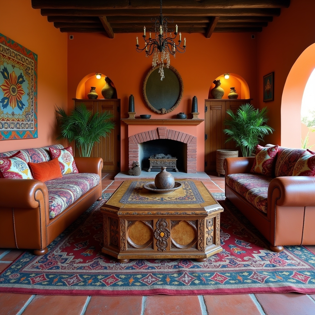 Mexican Hacienda Living Room