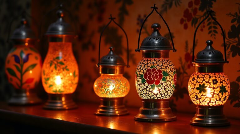 Mexican Lanterns and Candle